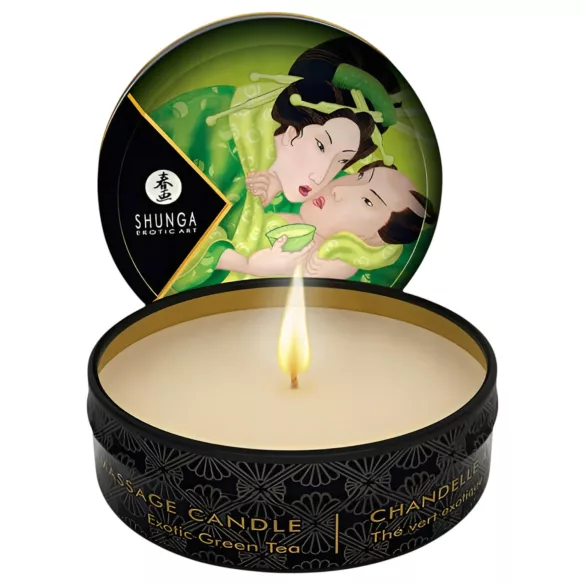 Shunga - świeca do masażu - zielona herbata - 30 ml