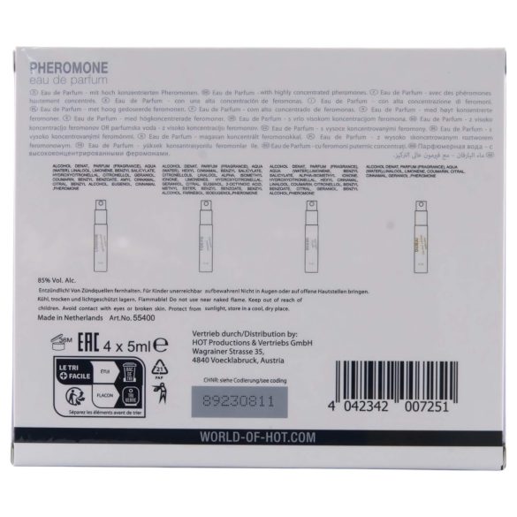 HOT LMTD - perfumy z feromonami dla kobiet - zestaw 4x5ml