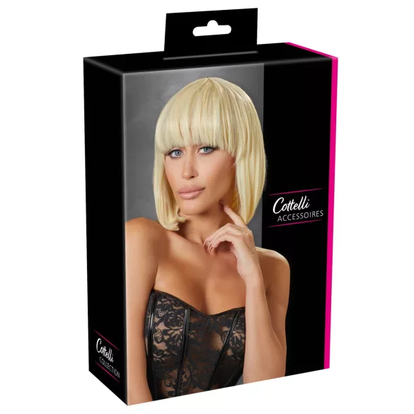 Cottelli - peruka bob średniej długości z grzywką - blond