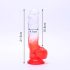 Sunfo – przyssawkowy dildo z jądrami - 21 cm (przezroczysty-czerwony)