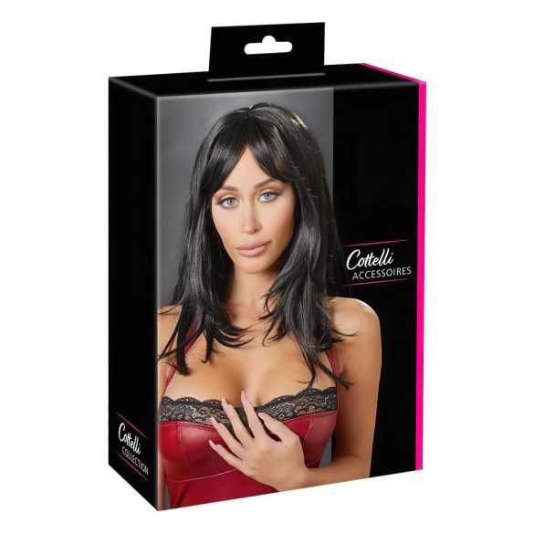 Cottelli - peruka damska długa czarna