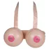 Boob Battle - dmuchane dildo z piersiami - naturalny kolor