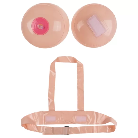 Boob Battle - dmuchane dildo z piersiami - naturalny kolor