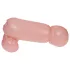 Cock Fighting - dmuchany strap-on penis - silikon - naturalny