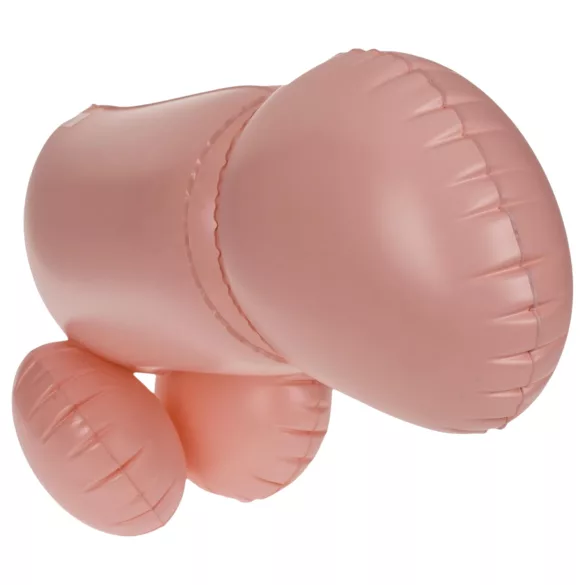 Cock Fighting - dmuchany strap-on penis - silikon - naturalny