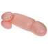 Cock Fighting - dmuchany strap-on penis - silikon - naturalny