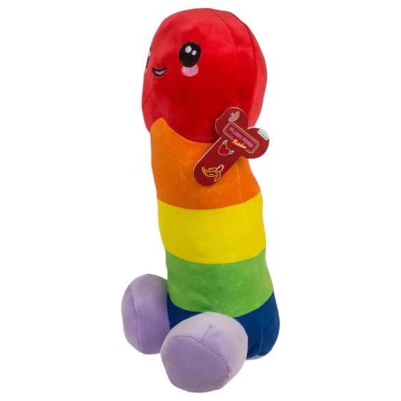 Plüss fütyi - pluszowy penis - 30 cm - kolor tęczowy