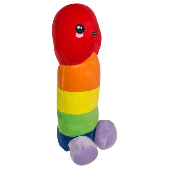 Plüss fütyi - pluszowy penis - 30 cm - kolor tęczowy