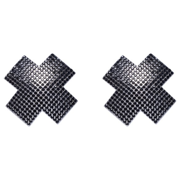 Cottelli - naklejki na sutki ozdobne z kryształkami - czarne