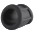 Pulselock Cocktura - karbowany silikonowy pierścień na penisa (czarny) - 30 mm