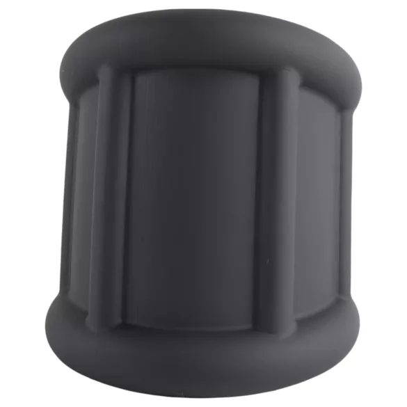 Pulselock Cocktura - karbowany silikonowy pierścień na penisa (czarny) - 30 mm