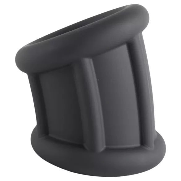 Pulselock Cocktura - karbowany silikonowy pierścień na penisa (czarny) - 30 mm