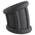 Pulselock Cocktura - karbowany silikonowy pierścień na penisa (czarny) - 30 mm