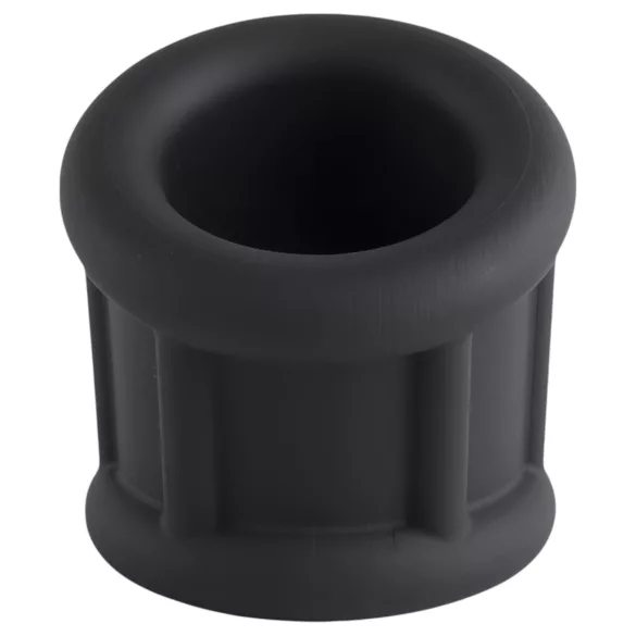 Pulselock Cocktura - karbowany silikonowy pierścień na penisa (czarny) - 30 mm