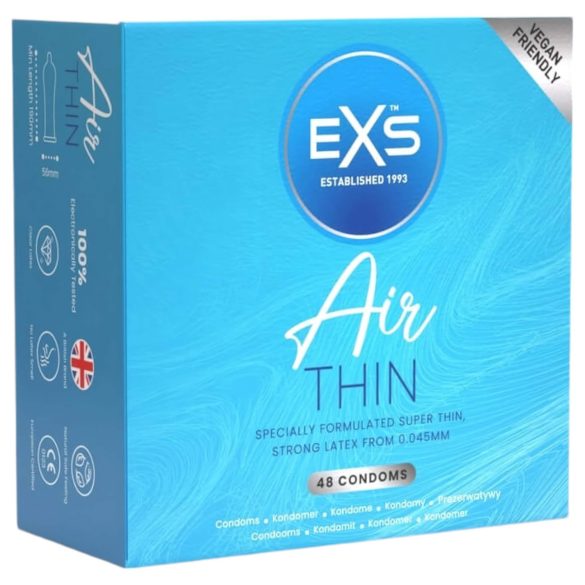 EXS Air Thin - ultra cienkie lateksowe prezerwatywy (48 szt.)