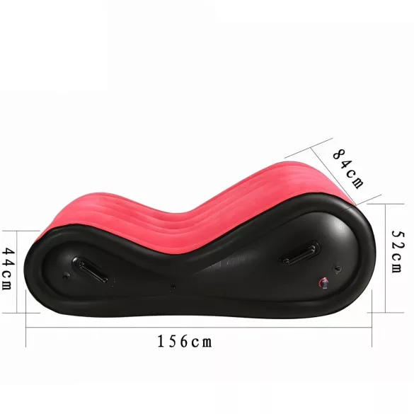 Desirel Magic Pillow - dmuchany mebel BDSM - z kajdankami (czerwony)