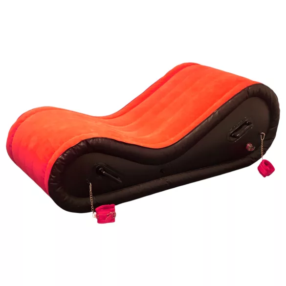 Desirel Magic Pillow - dmuchany mebel BDSM - z kajdankami (czerwony)