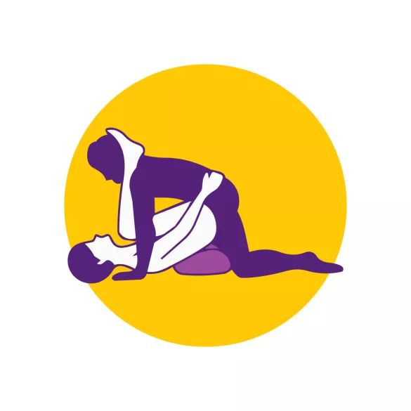 Desirel Magic Pillow - nadmuchiwana klinowa poduszka erotyczna (ciemnofioletowa)