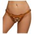 ZADO - skórzane paski do strap-onów (brązowe) - L/XL
