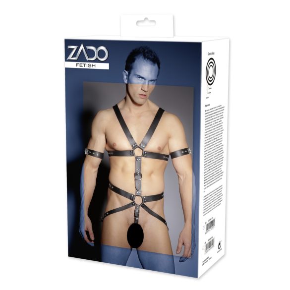ZADO - skórzany body na szelkach dla mężczyzn - L/XL