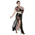 JSY 065 - czarny komplet babydoll (XL-2XL)