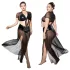 JSY 065 - czarny komplet babydoll (XL-2XL)