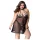 JSY 066 - czarny komplet babydoll (XL-2XL)