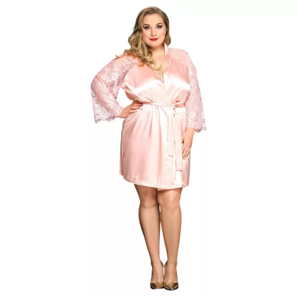 JSY 067 - różowy komplet babydoll (XL-2XL)