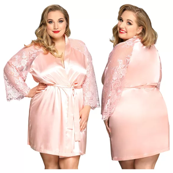 JSY 067 - różowy komplet babydoll (XL-2XL)