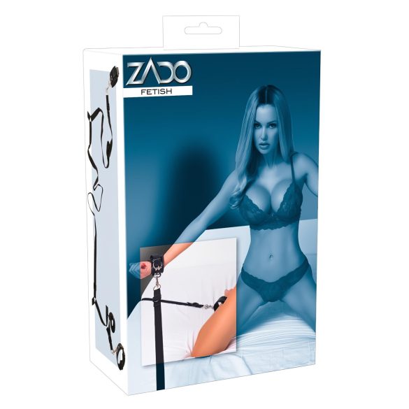 ZADO - Czarny skórzany zestaw do łóżka