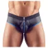 Svenjoyment - jockstrap męski z otwartym krokiem - czarno-niebieski