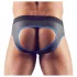 Svenjoyment - jockstrap męski z otwartym krokiem - czarno-niebieski
