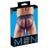 Svenjoyment - jockstrap męski z otwartym krokiem - czarno-niebieski - M