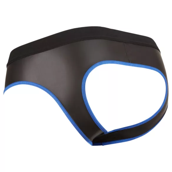 Svenjoyment - jockstrap męski z otwartym krokiem - czarno-niebieski - XL