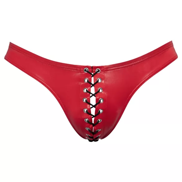 Svenjoyment - slip męski sznurowany - czarny/czerwony - M
