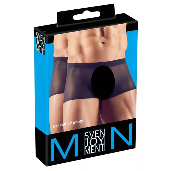 Svenjoyment - przezroczysty zestaw bokserek - czarny - 2 sztuki - S-L