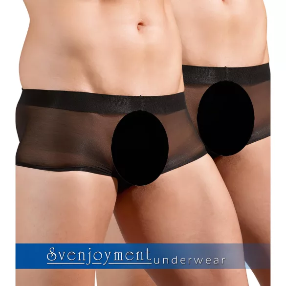 Svenjoyment - przezroczysty zestaw bokserek - czarny - 2 sztuki - S-L