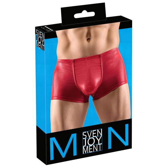 Svenjoyment - lśniące bokserki push-up (czerwone) - M