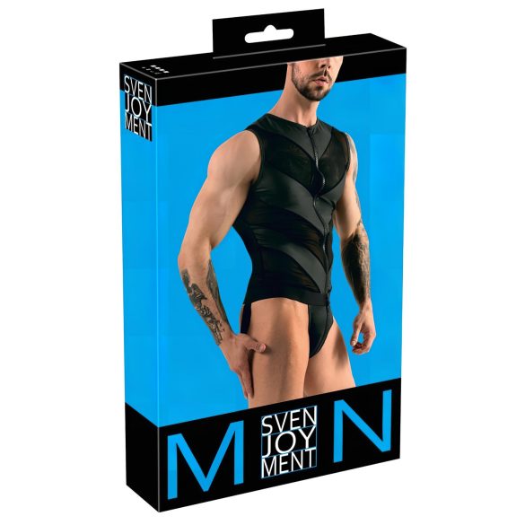 Svenjoyment - męskie body z zamkiem (czarne)