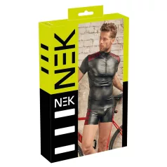   NEK - bluza męska z czerwonymi wstawkami i zamkiem - czarna - M