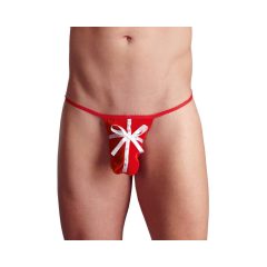 Stringi na prezent dla mężczyzn - czerwone (S-L)