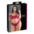 Cottelli Plus Size - komplet bielizny - miękka koronka - czerwony