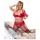 Cottelli Plus Size - zestaw bielizny damskiej 2-częściowy - czerwony - 95F/2XL