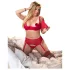 Cottelli Plus Size - zestaw bielizny damskiej 2-częściowy - czerwony - 95F/2XL