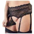 Cottelli Plus Size - komplet bielizny z koronką i cyrkoniami - czarny - 3XL