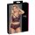 Cottelli Plus Size – kwiatowy stanik (czarno-fioletowy)