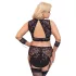 Cottelli Bondage Plus Size - koronkowy zestaw biustonoszy (czarny)