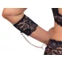 Cottelli Bondage Plus Size - koronkowy zestaw biustonoszy (czarny) - 3XL