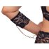 Cottelli Bondage Plus Size - komplet koronkowy stanik (czarny) - 4XL