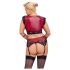 Cottelli Bondage Plus Size - koronkowy komplet bielizny (czerwony)
